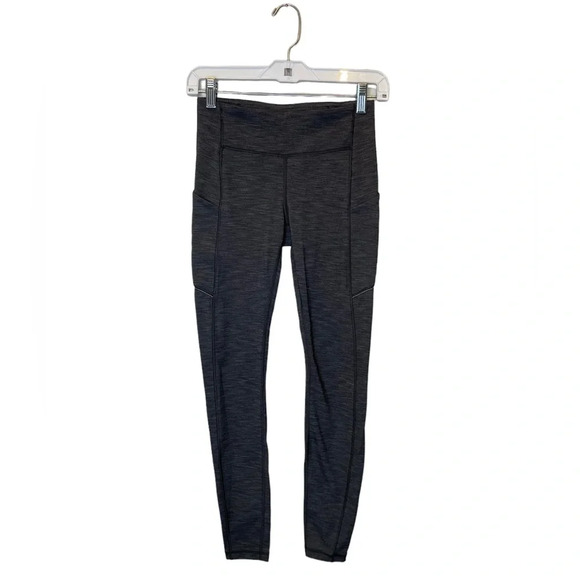 Lululemon Speed Up Tight *Full-On Luxtreme Brushed 28"Heathered Black Size 4 - Picture 5 of 14